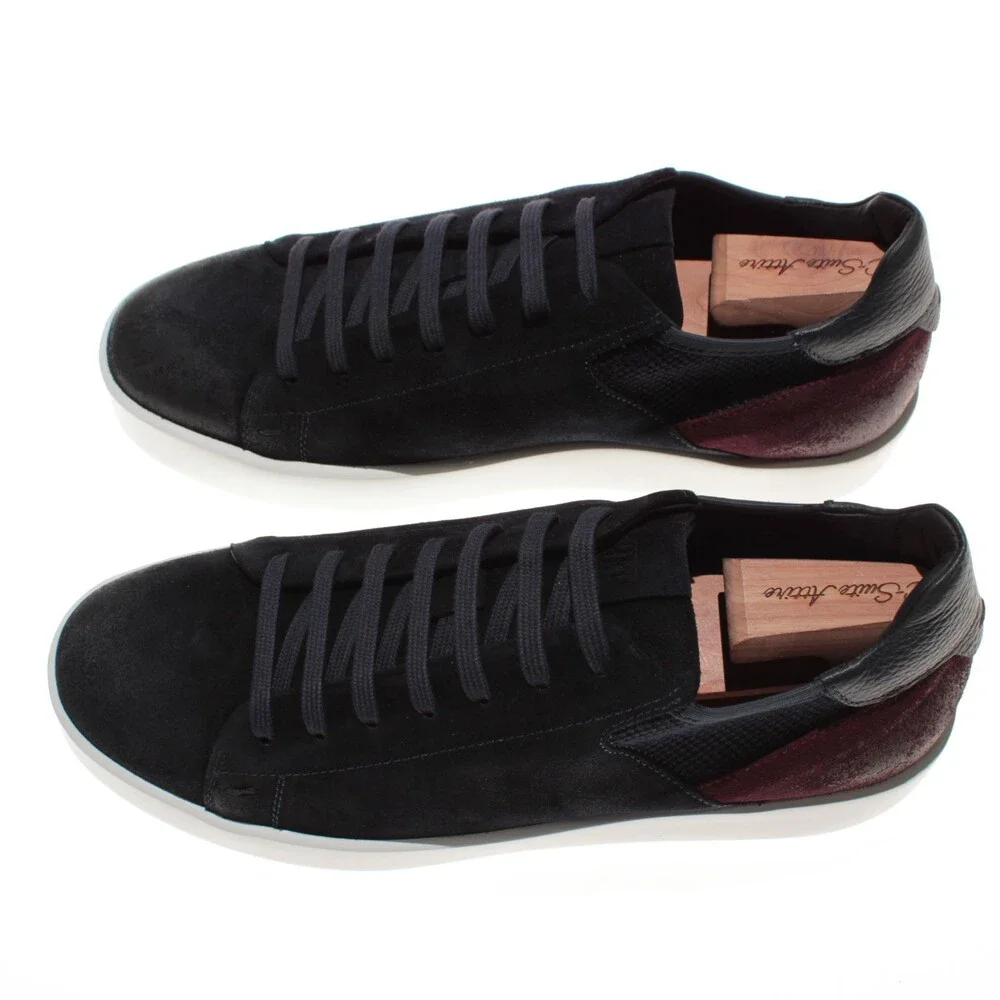 RFR Fabiano Ricci NWB Lace Up Sneakers Size 42.5 (US 9.5) in Navy Blue Suede